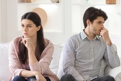 Man and woman not looking each other