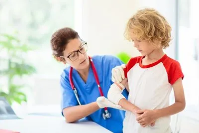 Pediatric orthopedic care for a broken elbow