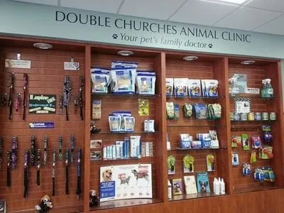 Retail area at Double Churches Animal Clinic
