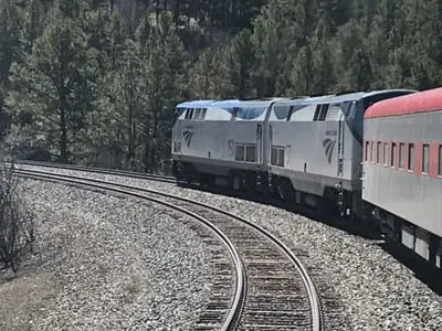 Climbing Raton Pass on Southwest Chief May 3, 2019 - days before Amtrak's ban on vestibule riding