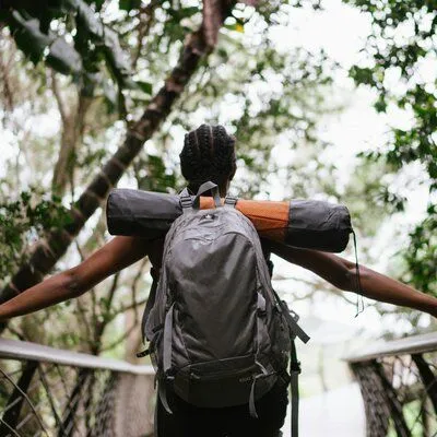 woman hiking