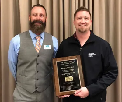 Dr. Brian Asbury (right) is pictured with KCA President Dr. Thad Schneider (left) 