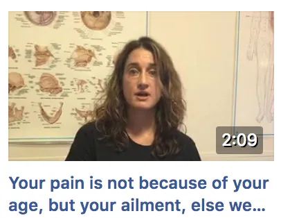 Don't blame your age for your pain