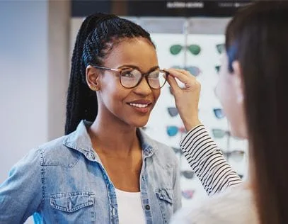 woman with eyeglasses