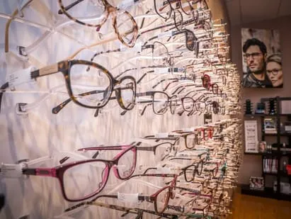 wall of glasses