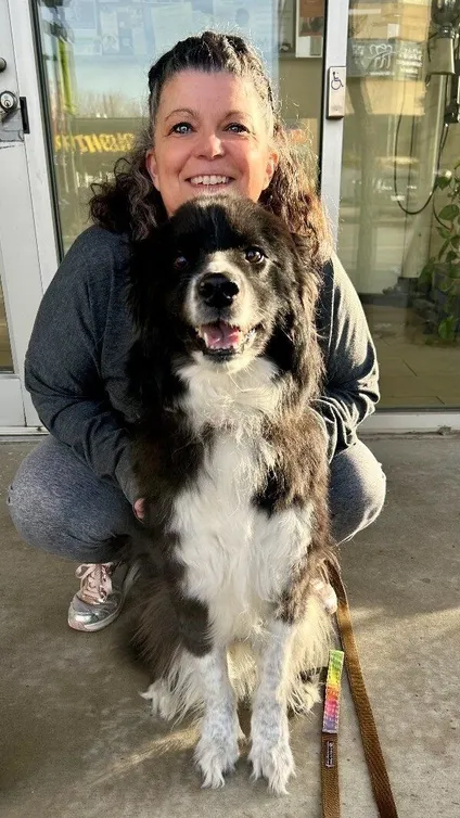 gaynor with her dog tao