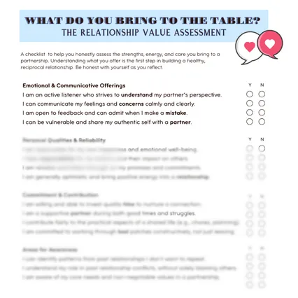 What Do You Bring To The Table In Your Relationhsip?