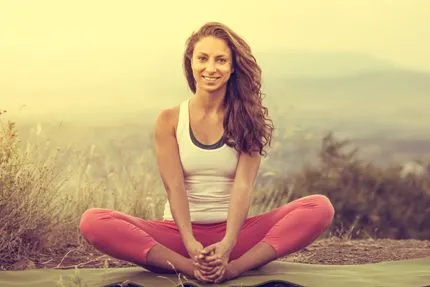 Women in yoga pose