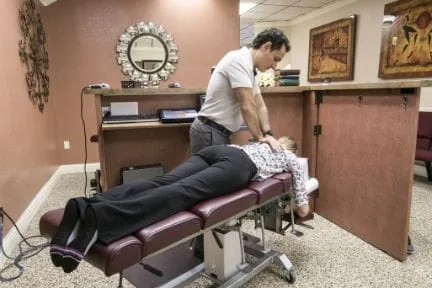  chiropractor applying treatment