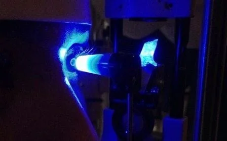 Split prism with cobalt blue