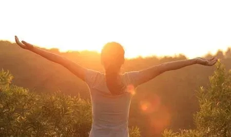 Woman walking active wellness