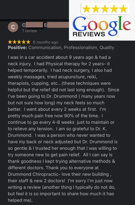 testimonial best chiropractor 