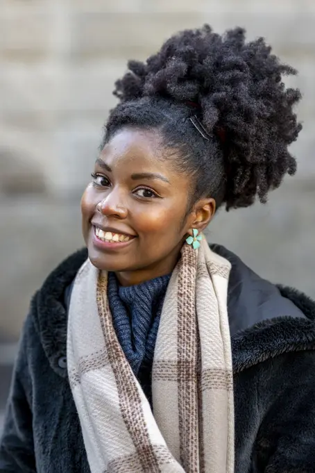 young woman smiling