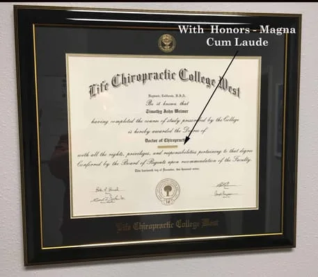 Life West Chiropractic College Diploma