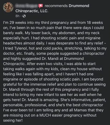 google testimonial for dr. Mandi