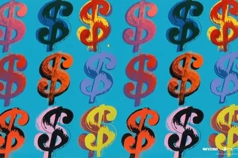 Painting of dollar signs