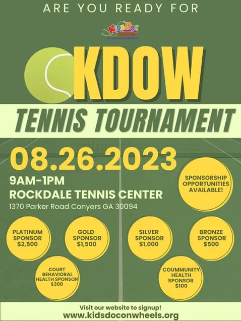 2023 Tennis Tournament Sponsorship Flyer 