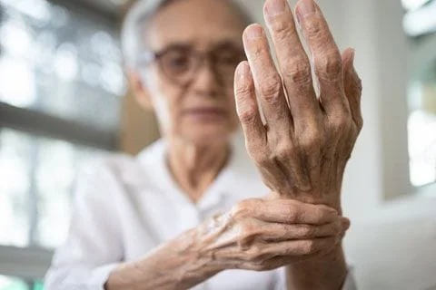 old woman with neuropathy