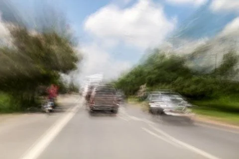 Blurred view of traffic