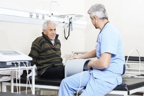 Older man receiving therapy