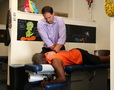 Dr. Bove Adjusting a Patient