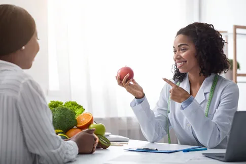 Doctor discussing nutrition plan