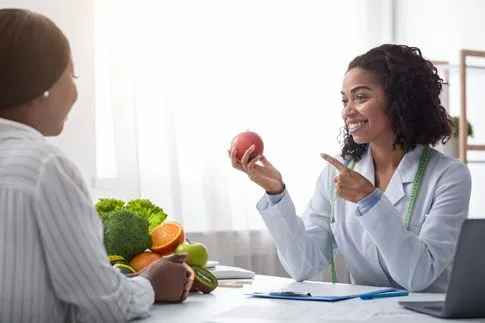 Doctor discussing nutrition plan