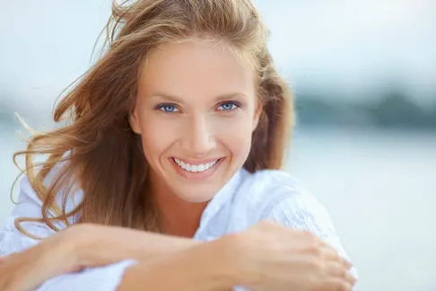 woman smiling