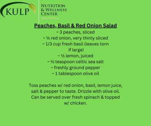 Peaches Basil Salad