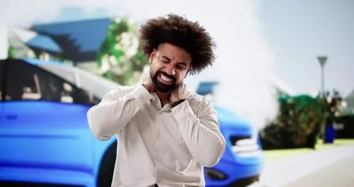 man with whiplash after collision