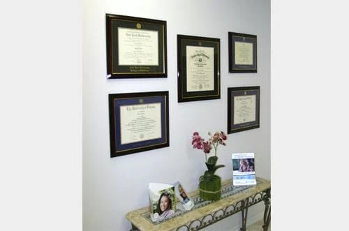 Framed diplomas 