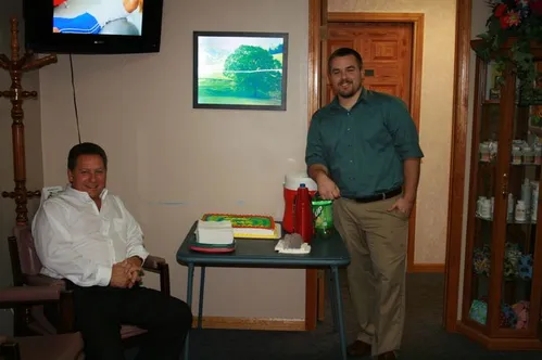 another Image of Dr. Shane with the Cake