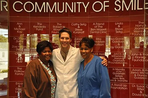 Dr Byrd and the lovely dentist assistants at the Ben Masell Clinic