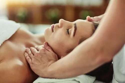 woman enjoying massage