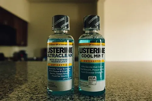 2 bottles of mouthwash