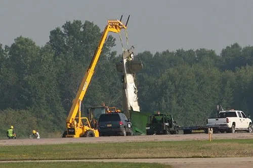 cleaning plane crash debris