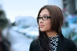 woman wearing designer sunglasses in  Newburgh, NY