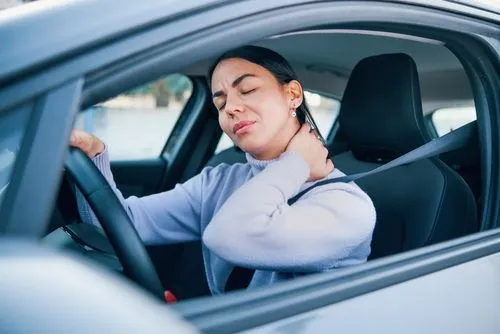 woman with whiplash