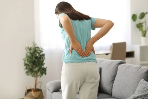 woman with back pain
