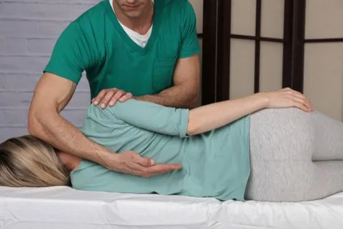 Man getting chiropractic care for pain relief