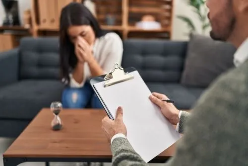 Woman undergoing trauma and PTSD therapy