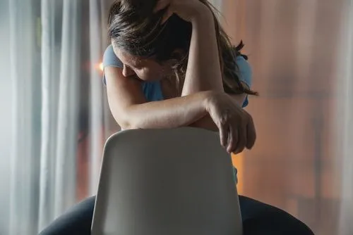 Woman suffering from depression