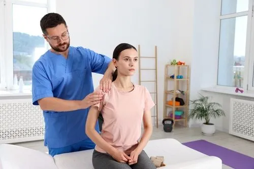 Chiropractic wellness care session for woman
