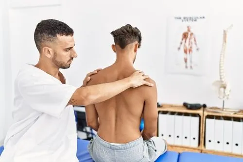 Man during chiropractic care session