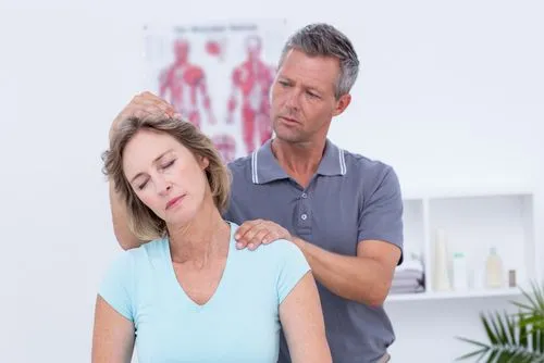 Robbinsville, NJ chiropractor treating client for chronic neck pain.