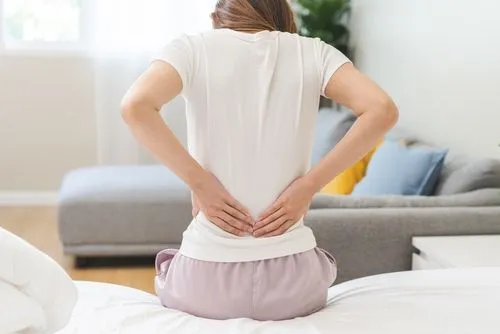 woman with back pain