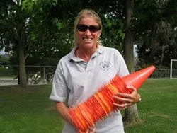 Toddler soccer coach, Staci, in San Diego