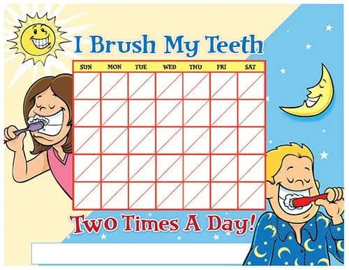 Color Brushing Chart for Children - Pediatric Dentist in Highlands Ranch, CO