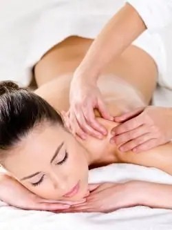 woman receiving massage in Los Altos, CA