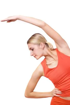 Woman stretching